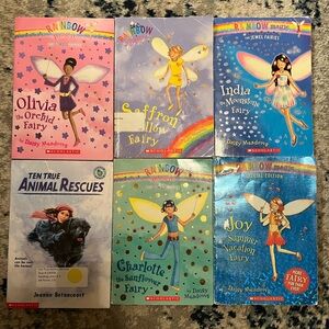 Pre-Owned Scholastic Rainbow Magic Fairy Book Collection, lot of 6 books